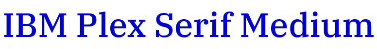 IBM Plex Serif Medium लिपि